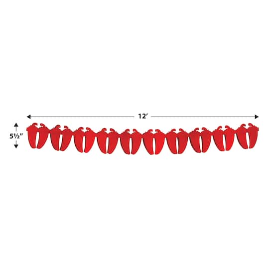 Beistle 12ft. Red Chili Pepper Garlands, 2ct.